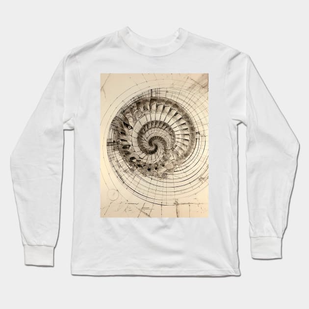 Fibonacci Sequence: Fibonacci Abstract Long Sleeve T-Shirt by Puff Sumo